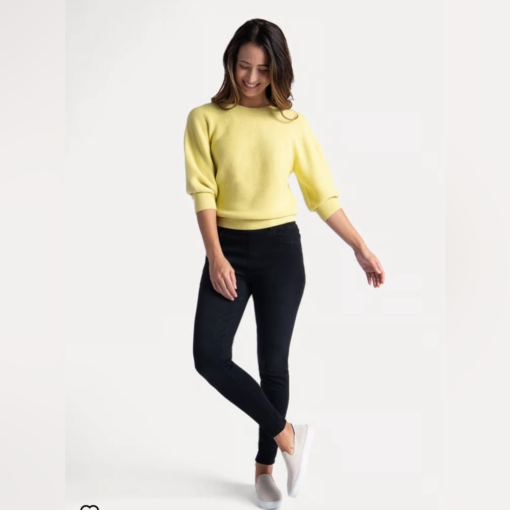 Betabrand yoga denim pull on skinny jeans size medium